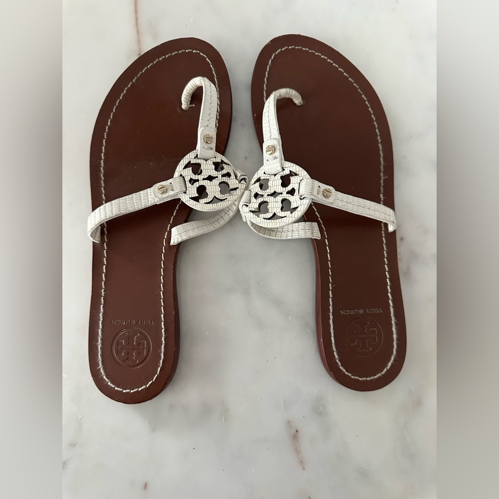 Tory Burch, white sandals, size 7